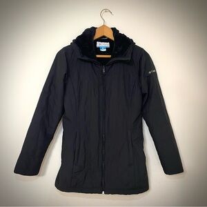 Columbia XS Women's Hooded Black Fall Winter Sports Warm Snow Ski Jacket Coat